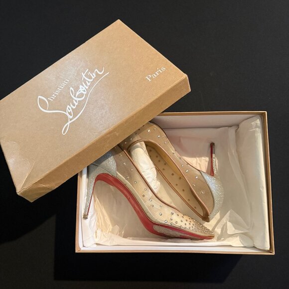 Christian Louboutin Shoes - Christian Louboutin Follies Strass Shoes Size 37.5